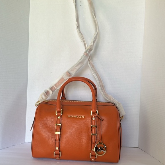 Michael Kors Bedford Legacy Brandy Leather Dome Satchel Crossbody Bag - Picture 10 of 11